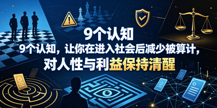 付费文章：9个认知，让你在进入社会后减少被算计，对人性与利益保持清醒-优优云网创