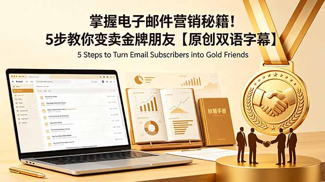 掌握电子邮件营销秘籍!5步教你变卖金牌朋友【原创双语字幕】-优优云网创
