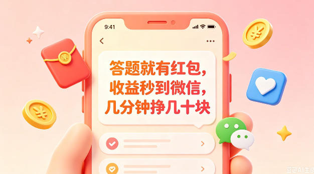 答题就有红包，收益秒到微信，几分钟挣几十块，学生党上班族宝妈都可以玩【揭秘】-优优云网创