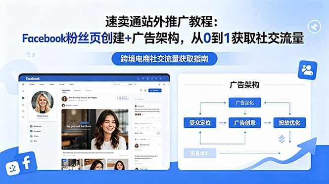 速卖通站外推广教程：Facebook粉丝页创建+广告架构，从0到1获取社交流量-优优云网创
