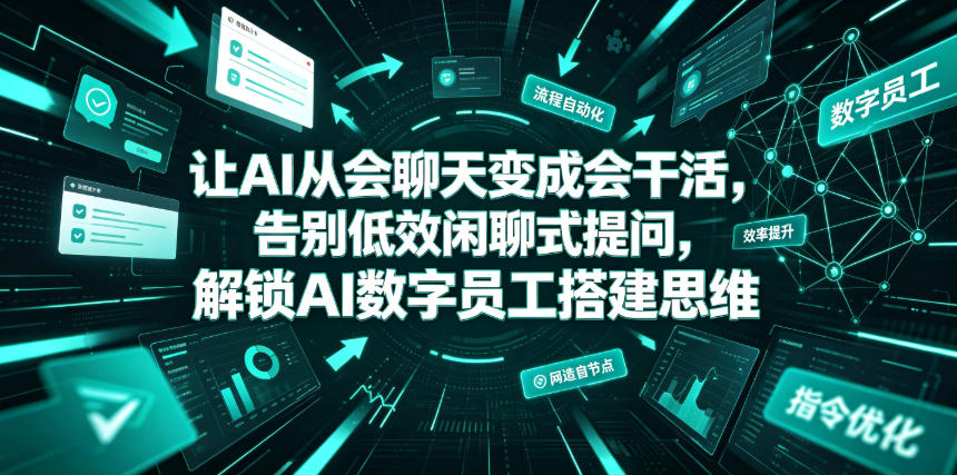 让AI从会聊天变成会干活,告别低效闲聊式提问,解锁AI数字员工搭建思维-优优云网创