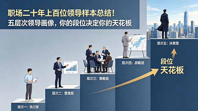 付费文章:职场二十年上百位领导样本总结!五层次领导画像,你的段位决定你的天花板-优优云网创