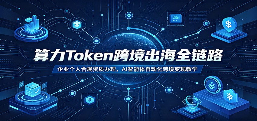 算力Token跨境出海全链路:企业个人合规资质办理,AI智能体自动化跨境变现教学-优优云网创