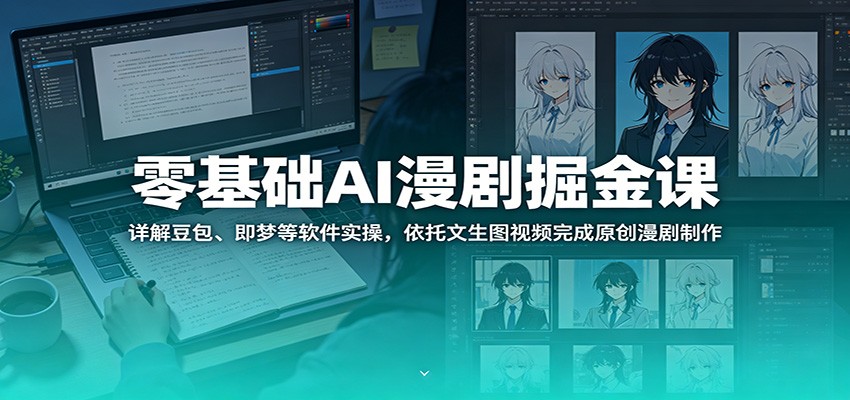 零基础AI漫剧掘金课：详解豆包、即梦等软件实操，依托文生图视频完成原创漫剧制作-优优云网创
