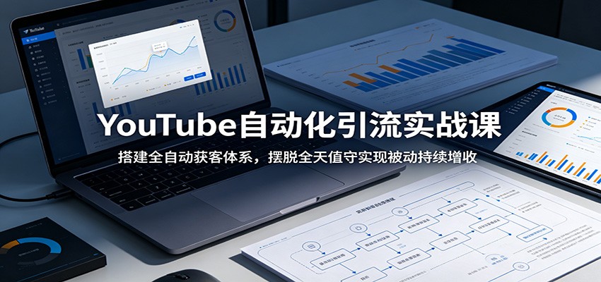 YouTube自动化引流实战课：搭建全自动获客体系，摆脱全天值守实现被动持续增收-优优云网创