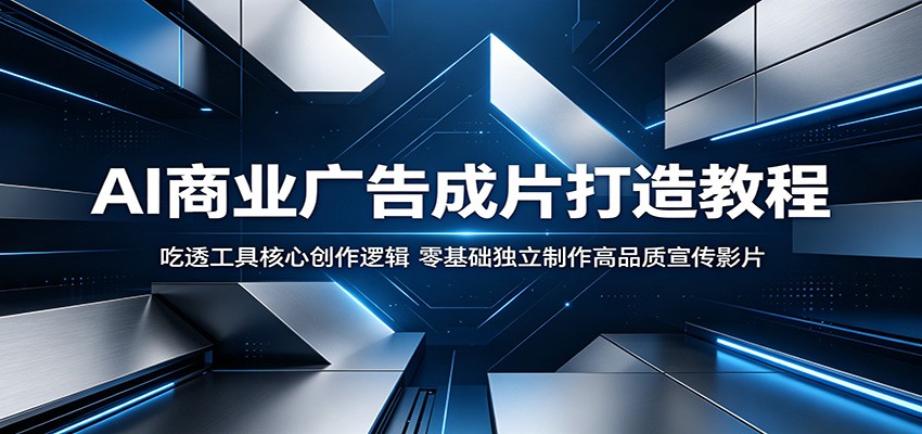 AI商业广告成片打造教程：吃透工具核心创作逻辑，零基础独立制作高品质宣传影片-优优云网创