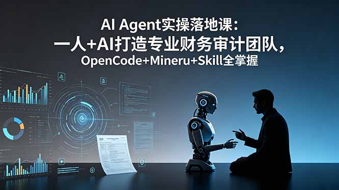 AI Agent实操落地课：一人+AI打造专业财务审计团队，OpenCode+Mineru+Skill全掌握-优优云网创