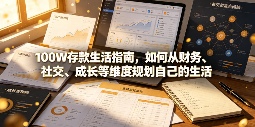 付费文章：100W存款生活指南，如何从财务、社交、成长等维度规划自己的生活-优优云网创