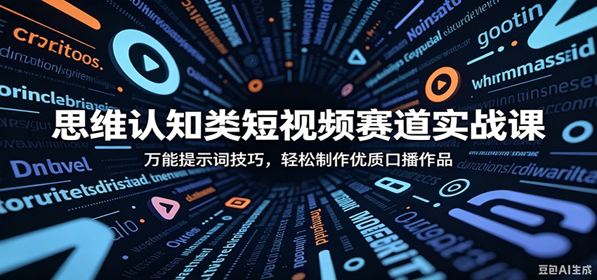 思维认知类短视频赛道实战课：万能提示词技巧，轻松制作优质口播作品-优优云网创