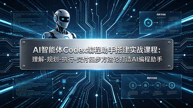 AI智能体Codex编程助手搭建实战课程：理解-规划-执行-交付四步方法论打造AI编程助手-优优云网创