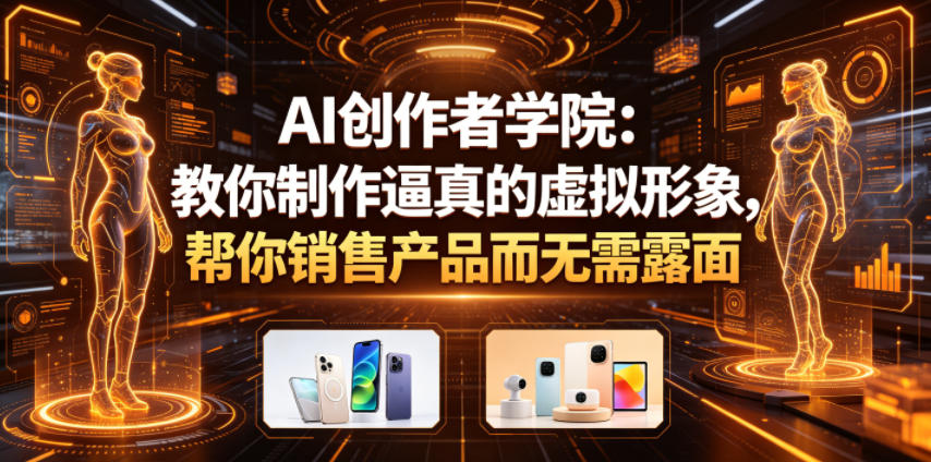 AI创作者学院:教你制作逼真的虚拟形象,帮你销售产品而无需露面【原创双语字幕】-优优云网创