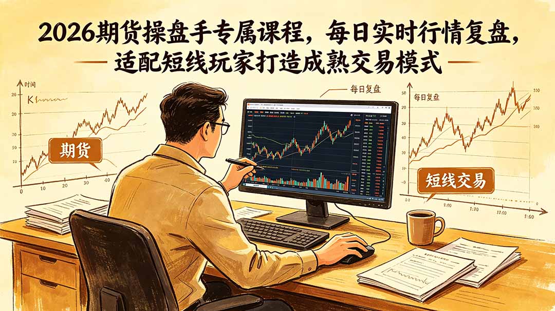 2026期货操盘手专属课程-更新6月,每日实时行情复盘,适配短线玩家打造成熟交易模式-优优云网创